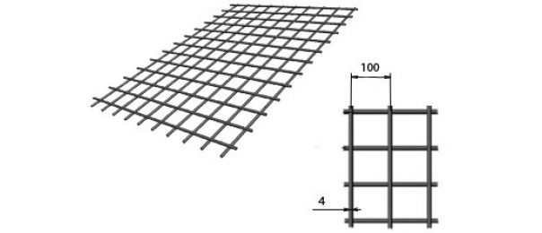 Сетка сварная (дорожная) 100х100х4мм 1,5х2м купить с доставкой в Вороново