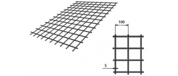 Сетка сварная (дорожная) 100х100х5мм 1,5х2м купить с доставкой в Вороново